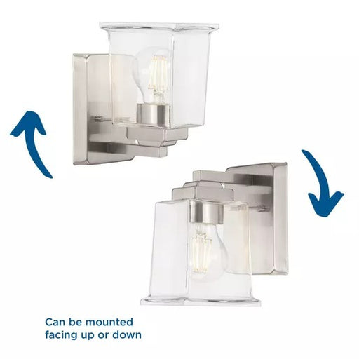 Progress Lighting 94300377009 Gilmour 1 Light 60W Bath And Vanity Light Medium Base Brushed Nickel (P300377-009)