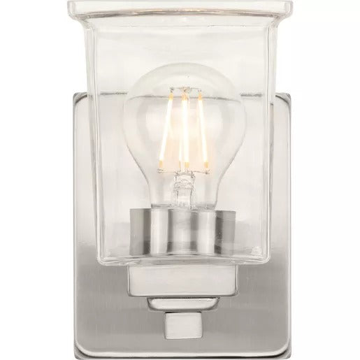 Progress Lighting 94300377009 Gilmour 1 Light 60W Bath And Vanity Light Medium Base Brushed Nickel (P300377-009)
