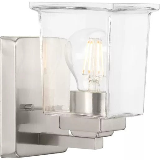 Progress Lighting 94300377009 Gilmour 1 Light 60W Bath And Vanity Light Medium Base Brushed Nickel (P300377-009)