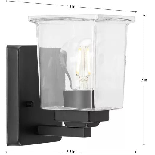 Progress Lighting 9430037731M Gilmour 1 Light 60W Bath And Vanity Light Medium Base Matte Black (P300377-31M)