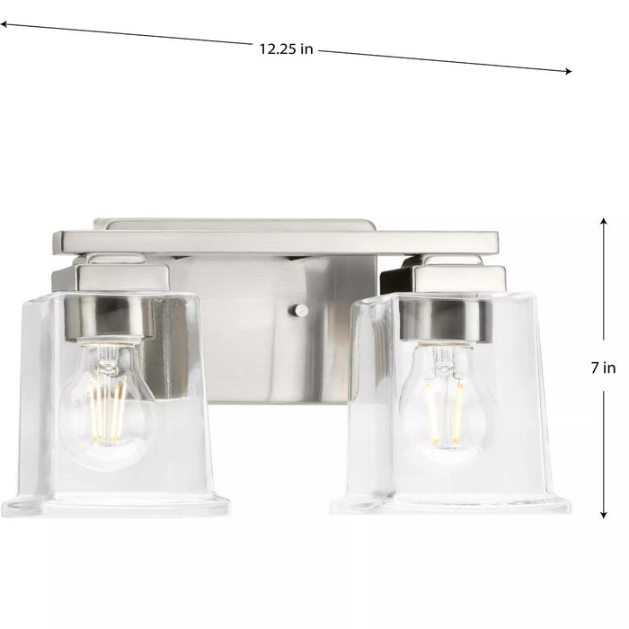 Progress Lighting 94300378009 Gilmour 2 Light 60W Bath And Vanity Light Medium Base Brushed Nickel (P300378-009)
