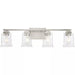 Progress Lighting 94300380009 Gilmour 4 Light 60W Bath And Vanity Light Medium Base Brushed Nickel (P300380-009)
