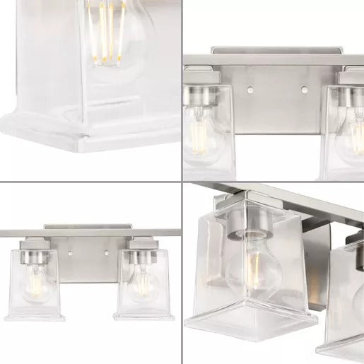 Progress Lighting 94300380009 Gilmour 4 Light 60W Bath And Vanity Light Medium Base Brushed Nickel (P300380-009)