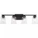 Progress Lighting 9430038031M Gilmour 4 Light 60W Bath And Vanity Light Medium Base Matte Black (P300380-31M)