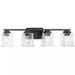 Progress Lighting 9430038031M Gilmour 4 Light 60W Bath And Vanity Light Medium Base Matte Black (P300380-31M)
