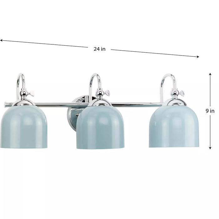 Progress Lighting 94300383015 Dalton 3 Light 100W Bath And Vanity Light Medium Base Polished Chrome (P300383-015)