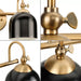 Progress Lighting 94300384163 Dalton 4 Light 100W Bath And Vanity Light Medium Base Vintage Brass (P300384-163)