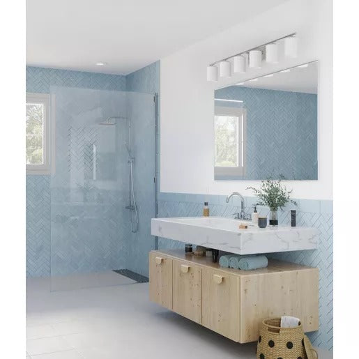 Progress Lighting 94300385009 Replay 6 Light 100W Bath And Vanity Light Medium Base Brushed Nickel (P300385-009)