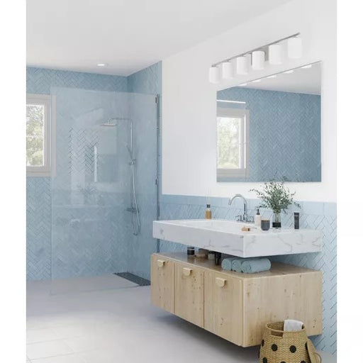 Progress Lighting 94300385104 Replay 6 Light 100W Bath And Vanity Light Medium Base Polished Nickel (P300385-104)