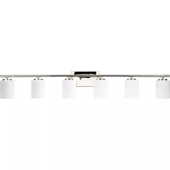 Progress Lighting 94300385104 Replay 6 Light 100W Bath And Vanity Light Medium Base Polished Nickel (P300385-104)
