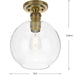 Progress Lighting 94350046163 Hansford 1 Light 60W Flush Mount Light Medium Base Vintage Brass (P350046-163)