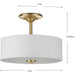 Progress Lighting 94350129012 Inspire 2 Light 75W Semi-Flush Mount Light Medium Base Satin Brass (P350129-012)