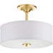 Progress Lighting 94350129012 Inspire 2 Light 75W Semi-Flush Mount Light Medium Base Satin Brass (P350129-012)