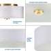 Progress Lighting 94350130012 Inspire 2 Light 60W Flush Mount Light Medium Base Satin Brass (P350130-012)