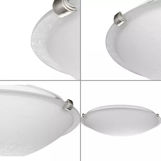 Progress Lighting 94350170009 Linen Dome 2 Light 60W Flush Mount Light Medium Base Brushed Nickel (P350170-009)