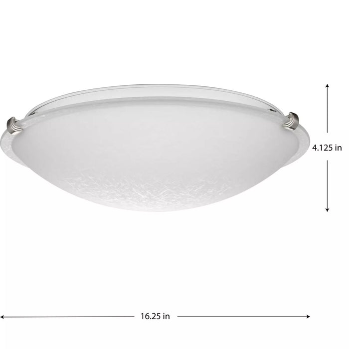 Progress Lighting 94350178009 Linen Dome 4-60W Flush Mount Light Medium Base Brushed Nickel (P350178-009)