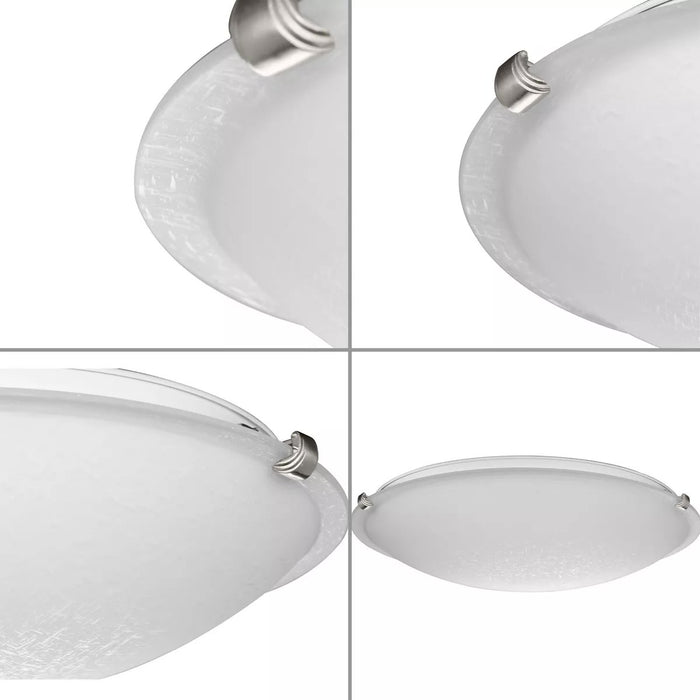 Progress Lighting 94350178009 Linen Dome 4-60W Flush Mount Light Medium Base Brushed Nickel (P350178-009)
