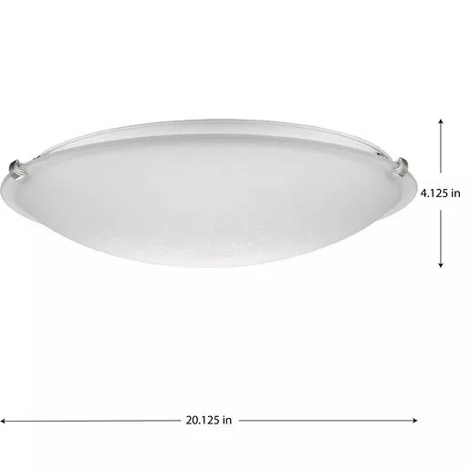Progress Lighting 94350179009 Linen Dome 4 Light 60W Flush Mount Light Medium Base Brushed Nickel (P350179-009)