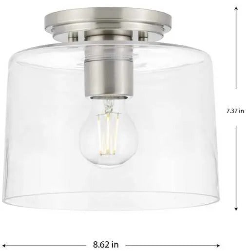 Progress Lighting 94350213009 Adley 1 Light 60W Flush Mount Light Medium Base Brushed Nickel (P350213-009)