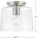 Progress Lighting 94350213009 Adley 1 Light 60W Flush Mount Light Medium Base Brushed Nickel (P350213-009)