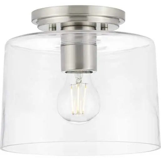 Progress Lighting 94350213009 Adley 1 Light 60W Flush Mount Light Medium Base Brushed Nickel (P350213-009)