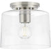 Progress Lighting 94350213009 Adley 1 Light 60W Flush Mount Light Medium Base Brushed Nickel (P350213-009)