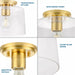 Progress Lighting 94350213012 Adley 1 Light 60W Flush Mount Light Medium Base Satin Brass (P350213-012)