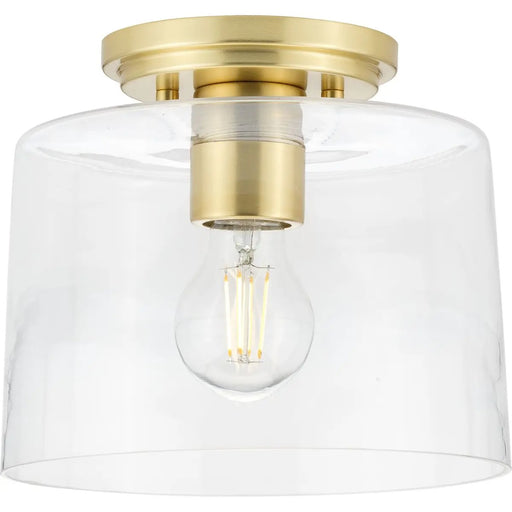 Progress Lighting 94350213012 Adley 1 Light 60W Flush Mount Light Medium Base Satin Brass (P350213-012)