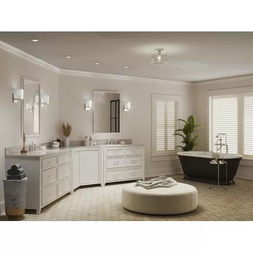 Progress Lighting 94350213104 Adley 1 Light 60W Flush Mount Light Medium Base Polished Nickel (P350213-104)