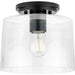 Progress Lighting 9435021331M Adley 1 Light 60W Flush Mount Light Medium Base Matte Black (P350213-31M)