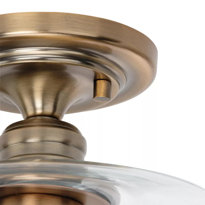 Progress Lighting 94350214163 Aiken 1 Light 60W Flush Mount Light Medium Base Vintage Brass (P350214-163)