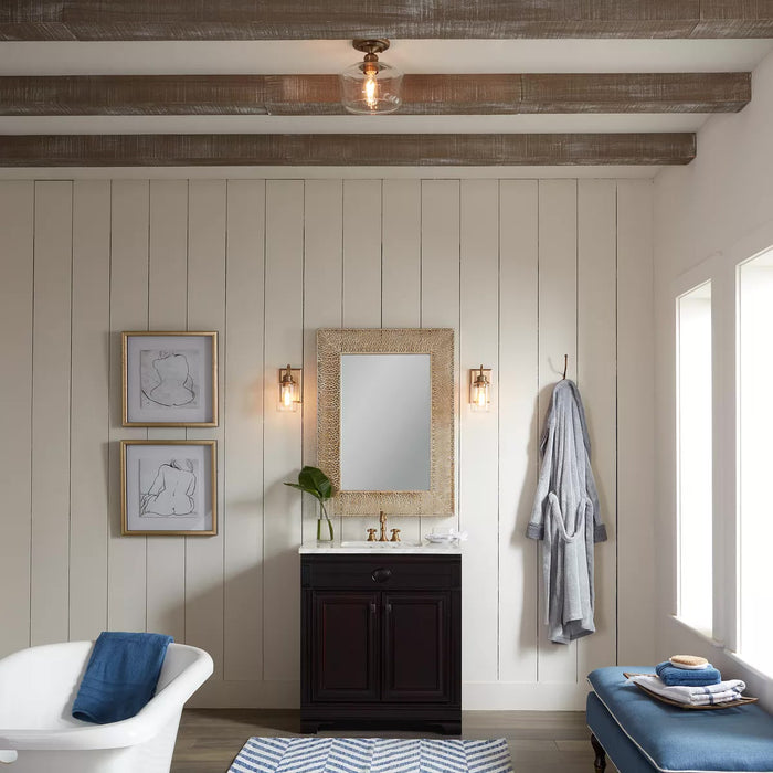 Progress Lighting 94350214163 Aiken 1 Light 60W Flush Mount Light Medium Base Vintage Brass (P350214-163)