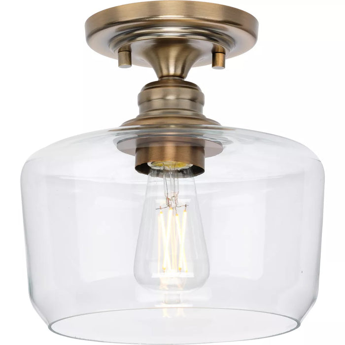 Progress Lighting 94350214163 Aiken 1 Light 60W Flush Mount Light Medium Base Vintage Brass (P350214-163)