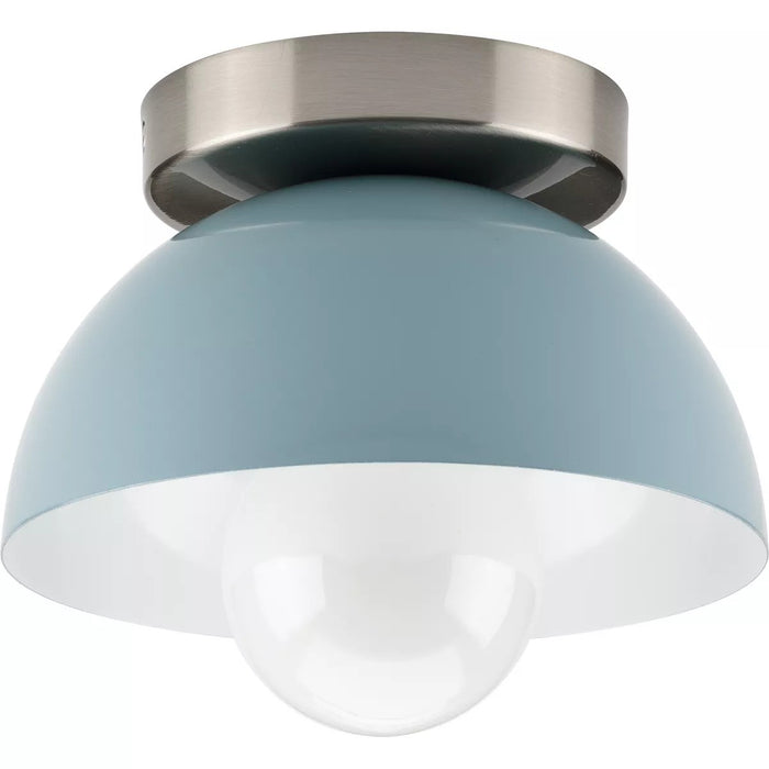 Progress Lighting 94350217164 Eva 1 Light 60W Flush Mount Light Medium Base Coastal Blue (P350217-164)