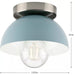 Progress Lighting 94350217164 Eva 1 Light 60W Flush Mount Light Medium Base Coastal Blue (P350217-164)