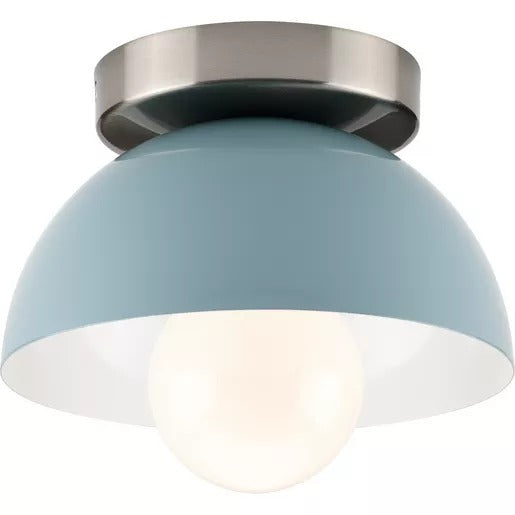 Progress Lighting 94350217164 Eva 1 Light 60W Flush Mount Light Medium Base Coastal Blue (P350217-164)