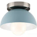 Progress Lighting 94350217164 Eva 1 Light 60W Flush Mount Light Medium Base Coastal Blue (P350217-164)