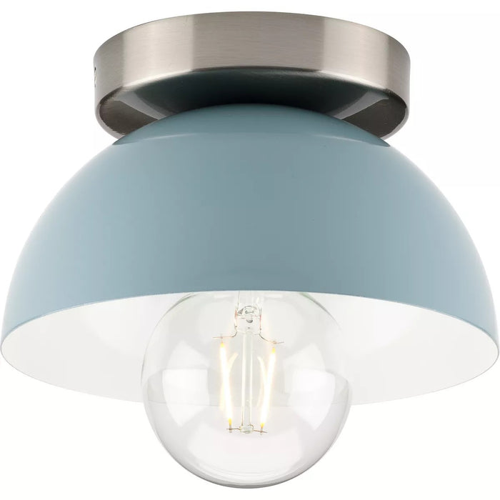 Progress Lighting 94350217164 Eva 1 Light 60W Flush Mount Light Medium Base Coastal Blue (P350217-164)