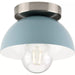 Progress Lighting 94350217164 Eva 1 Light 60W Flush Mount Light Medium Base Coastal Blue (P350217-164)