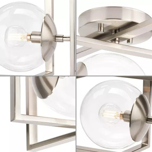 Progress Lighting 94350218009 Atwell 1 Light 60W Semi-Flush Mount Light Candelabra Base Brushed Nickel (P350218-009)