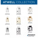 Progress Lighting 94350218109 Atwell 1 Light 60W Semi-Flush Mount Light Candelabra Base Brushed Bronze (P350218-109)
