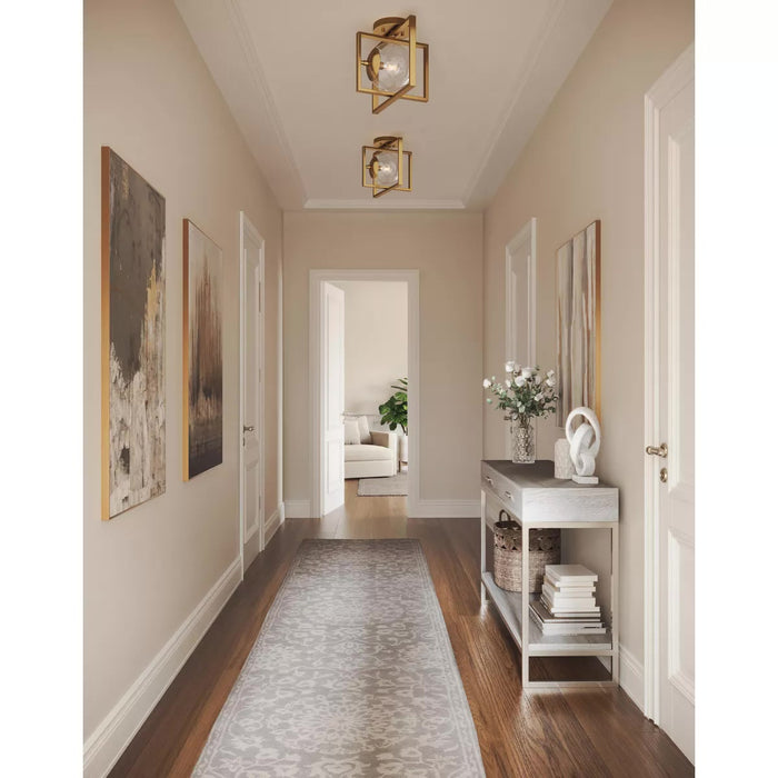 Progress Lighting 94350218109 Atwell 1 Light 60W Semi-Flush Mount Light Candelabra Base Brushed Bronze (P350218-109)
