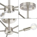 Progress Lighting 94350219009 Delayne 5 Light 60W Semi-Flush Mount Light Candelabra Base Brushed Nickel (P350219-009)