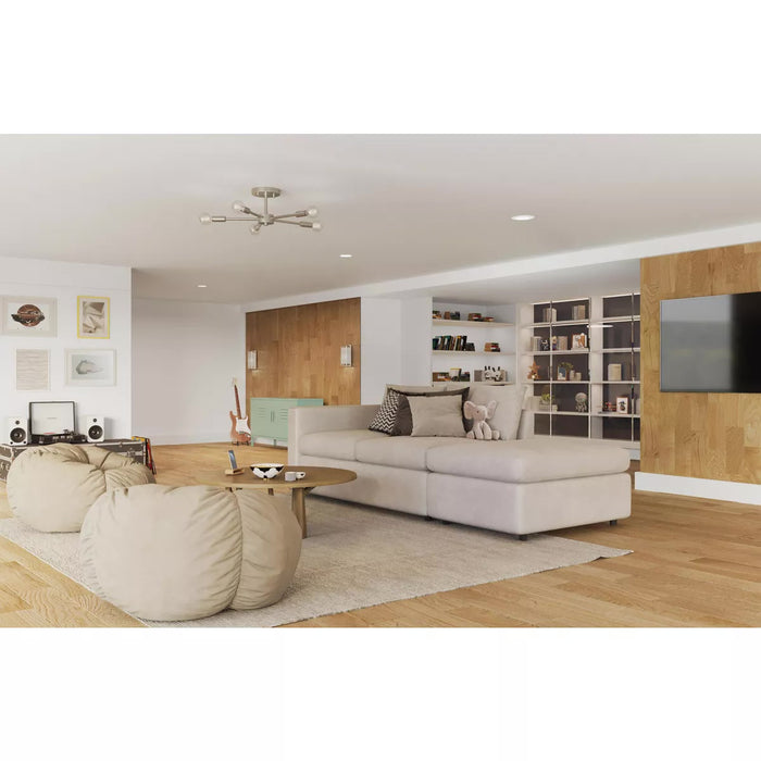 Progress Lighting 94350219009 Delayne 5 Light 60W Semi-Flush Mount Light Candelabra Base Brushed Nickel (P350219-009)