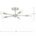 Progress Lighting 94350219009 Delayne 5 Light 60W Semi-Flush Mount Light Candelabra Base Brushed Nickel (P350219-009)