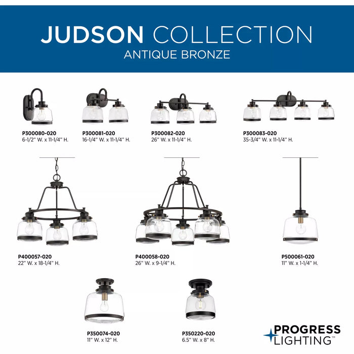 Progress Lighting 94350220020 Judson 1 Light 60W Outdoor Flush Mount Light Medium Base Antique Bronze (P350220-020)