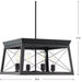 Progress Lighting 94400047031 Briarwood 4 Light 100W Chandelier Medium Base Textured Black (P400047-031)