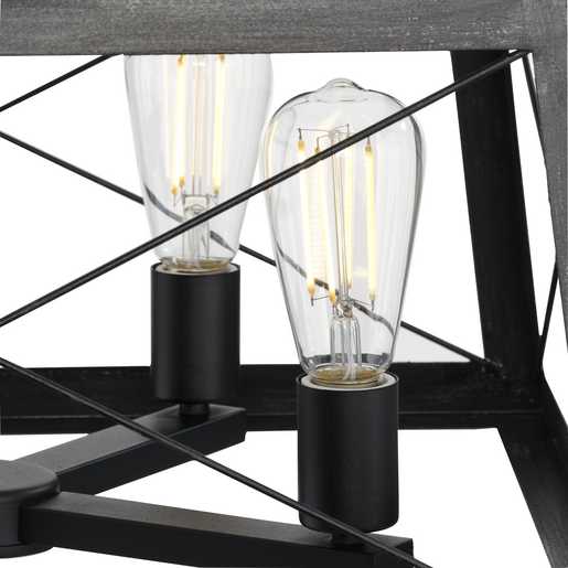 Progress Lighting 94400047031 Briarwood 4 Light 100W Chandelier Medium Base Textured Black (P400047-031)