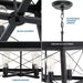 Progress Lighting 94400047031 Briarwood 4 Light 100W Chandelier Medium Base Textured Black (P400047-031)