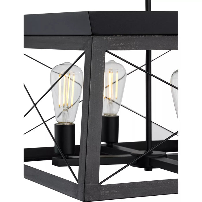 Progress Lighting 94400047031 Briarwood 4 Light 100W Chandelier Medium Base Textured Black (P400047-031)